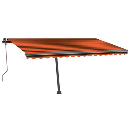 Toldo automático independente 400x300 cm laranja e castanho