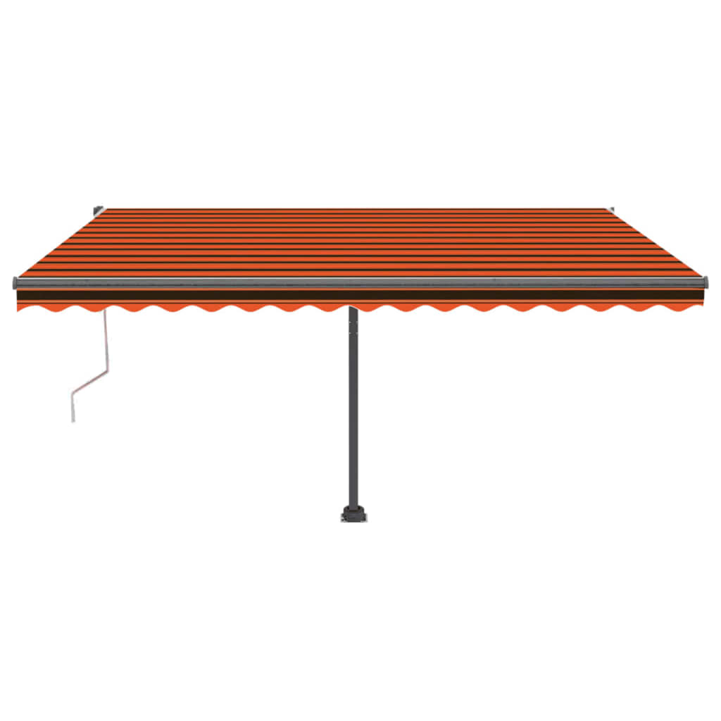 Toldo automático independente 400x300 cm laranja e castanho