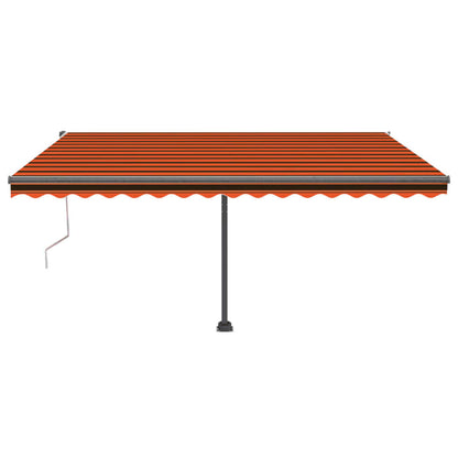 Toldo automático independente 400x300 cm laranja e castanho