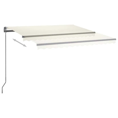 Toldo automático com LED e sensor de vento 400x300 cm cor creme