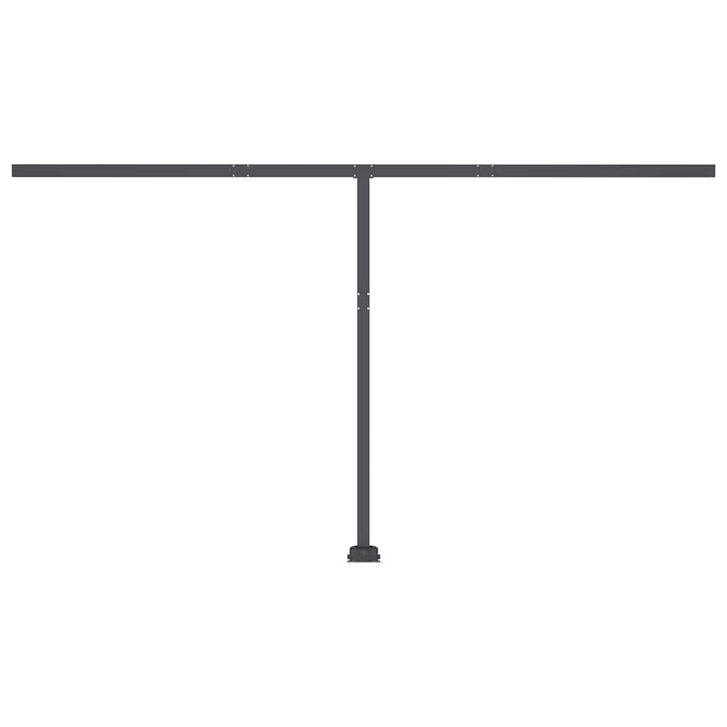 Toldo retrátil manual com LED 450x300 cm amarelo e branco