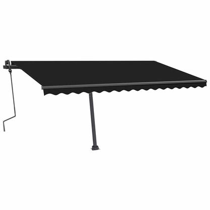 Toldo retrátil manual c/ LED 450x300 cm antracite