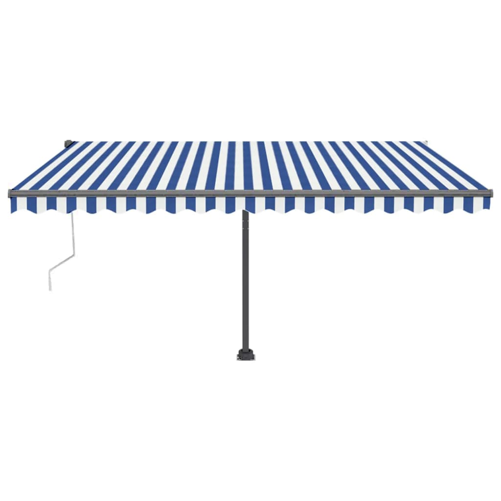 Toldo automático independente 450x300 cm azul e branco