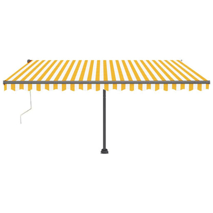 Toldo automático independente 450x300 cm amarelo e branco