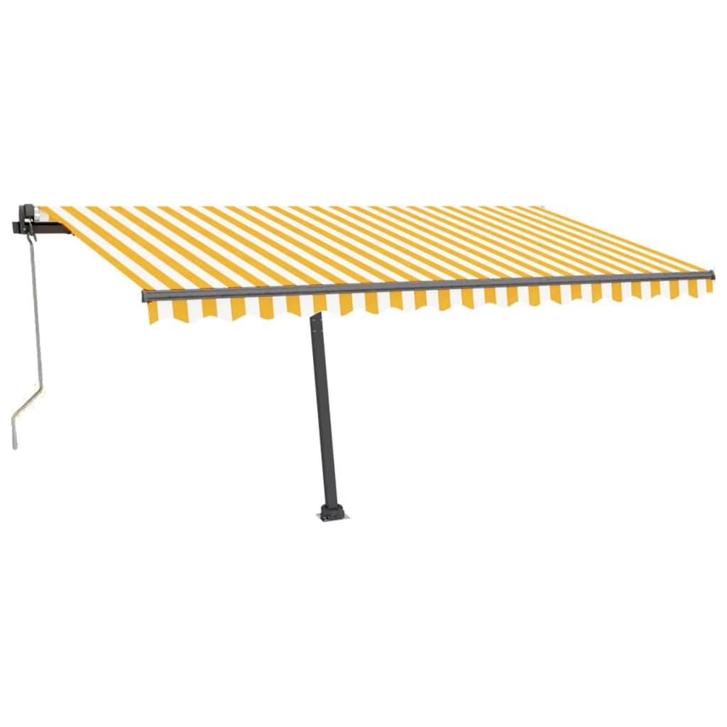 Toldo automático independente 450x300 cm amarelo e branco