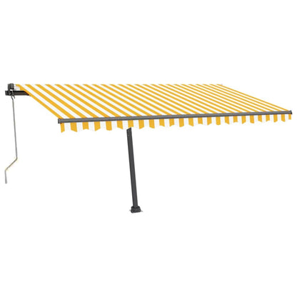 Toldo automático independente 450x300 cm amarelo e branco