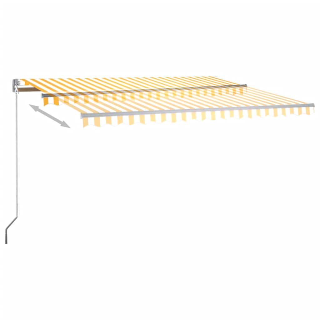 Toldo automático independente 450x300 cm amarelo e branco