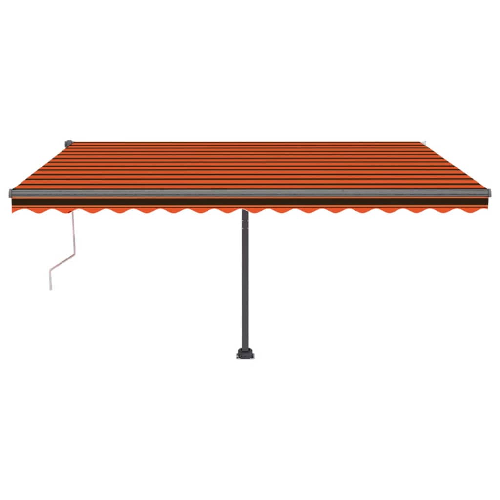 Toldo automático independente 450x300 cm laranja e castanho