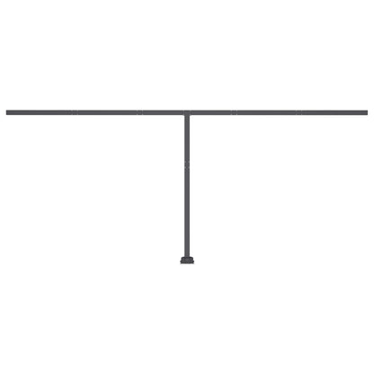 Toldo retrátil manual com LED 500x300 cm amarelo e branco