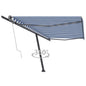 Toldo automático independente 500x300 cm azul e branco