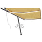 Toldo autom. LED e sensor de vento 500x300 cm amarelo/branco