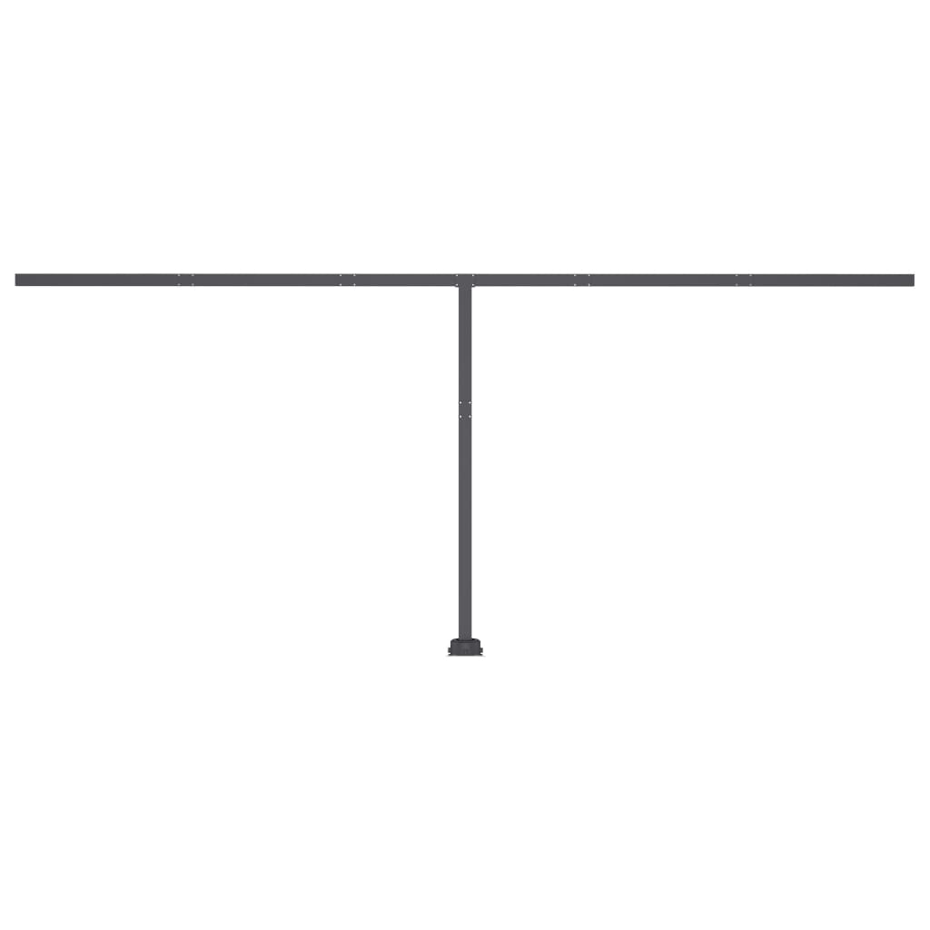 Toldo retrátil manual com LED 600x300 cm amarelo e branco