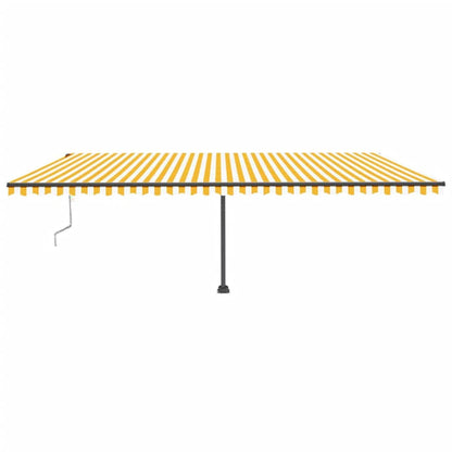 Toldo automático independente 600x300 cm amarelo e branco