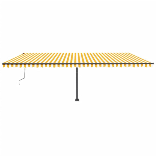 Toldo automático independente 600x300 cm amarelo e branco