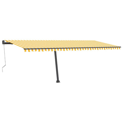 Toldo automático independente 600x300 cm amarelo e branco