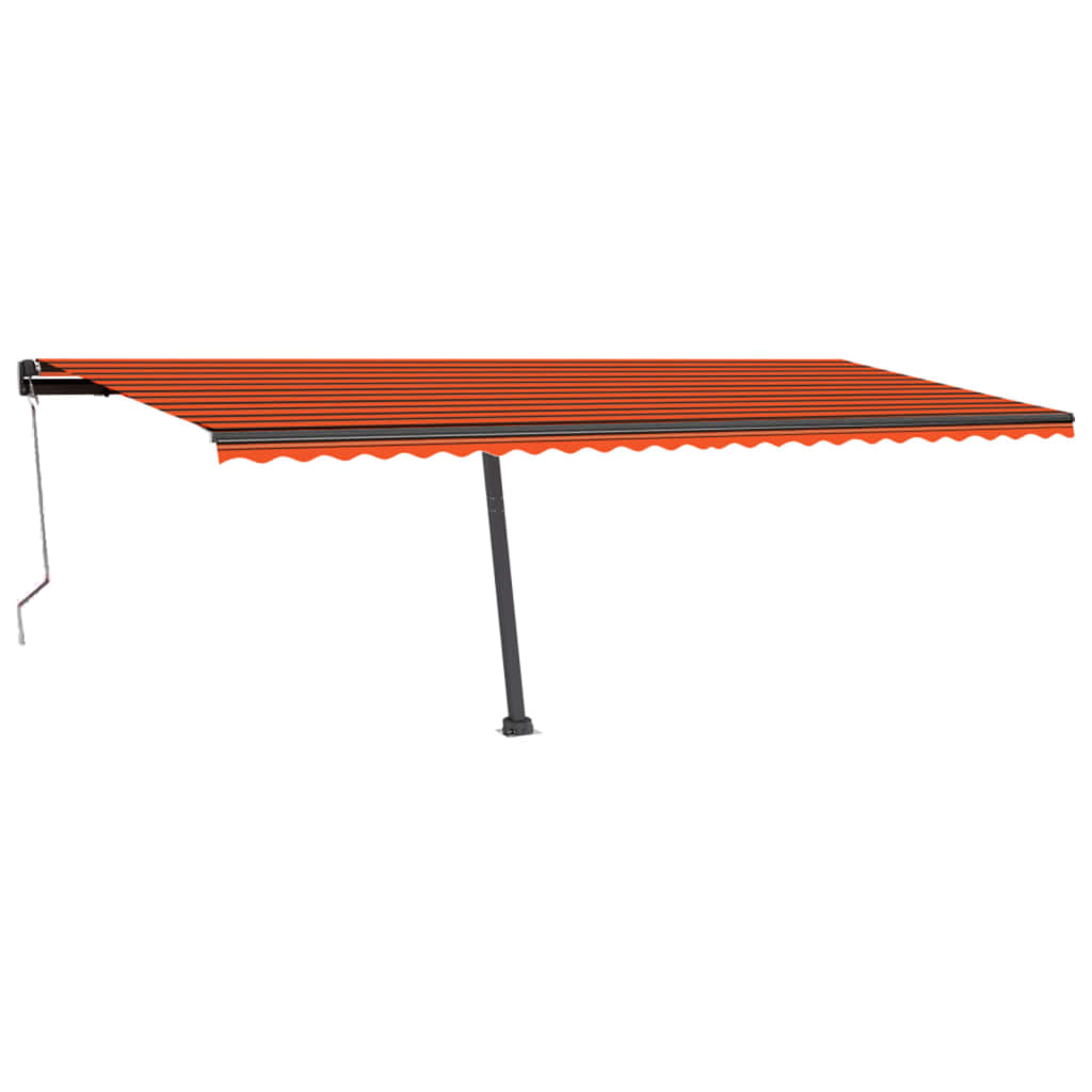 Toldo automático independente 600x300 cm laranja e castanho
