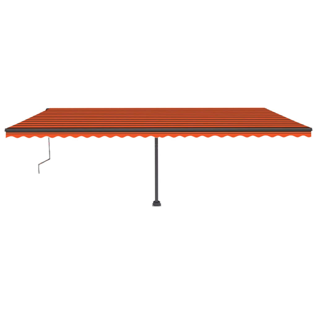 Toldo automático independente 600x300 cm laranja e castanho