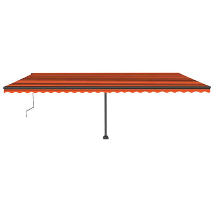 Toldo automático independente 600x300 cm laranja e castanho