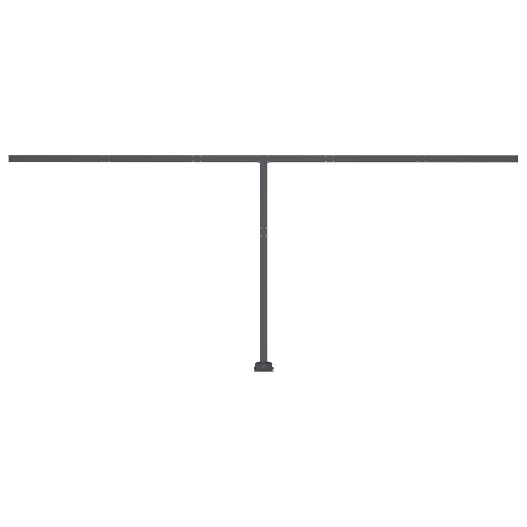 Toldo automático LED e sensor de vento 600x300 cm azul e branco