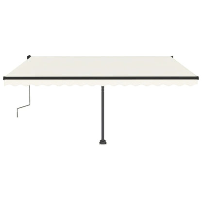 Toldo retrátil manual com LED 400x350 cm cor creme