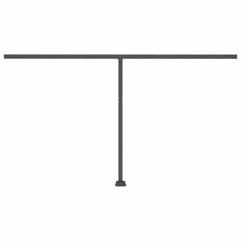 Toldo retrátil manual com LED 400x350 cm cor creme