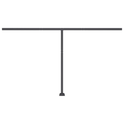 Toldo retrátil manual com LED 400x350 cm amarelo e branco