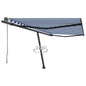 Toldo automático independente 400x350 cm azul e branco