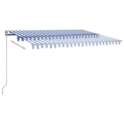 Toldo automático independente 400x350 cm azul e branco