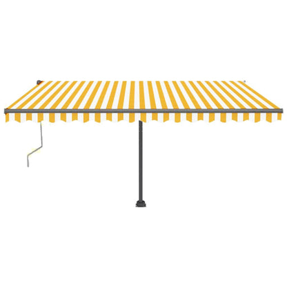 Toldo automático independente 400x350 cm amarelo e branco