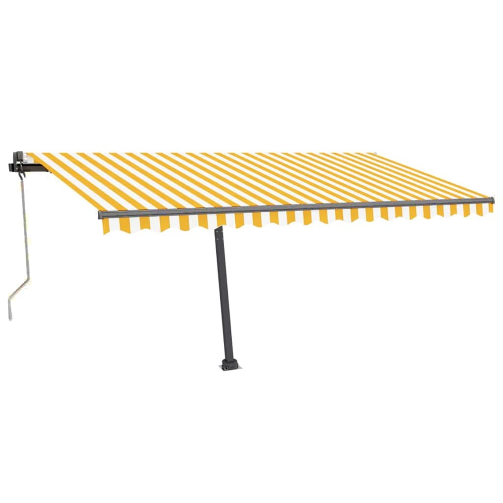 Toldo automático independente 400x350 cm amarelo e branco
