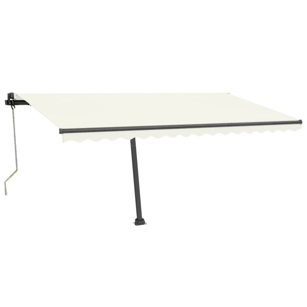 Toldo automático com LED e sensor de vento 400x350 cm cor creme