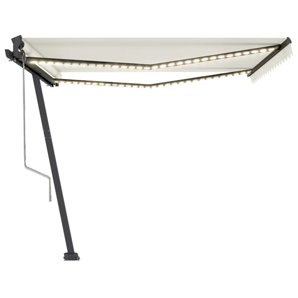 Toldo automático com LED e sensor de vento 400x350 cm cor creme