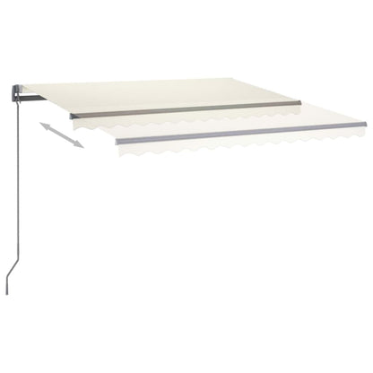 Toldo automático com LED e sensor de vento 400x350 cm cor creme