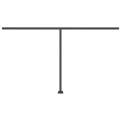 Toldo retrátil manual independente 450x350 cm azul e branco