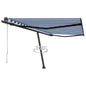 Toldo automático independente 450x350 cm azul e branco