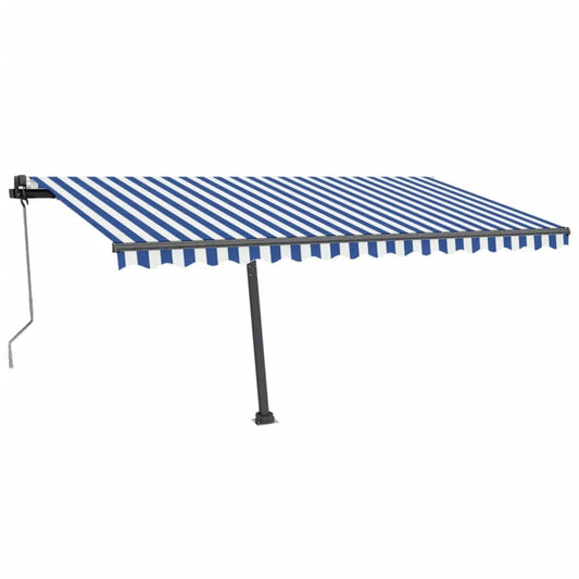 Toldo automático independente 450x350 cm azul e branco