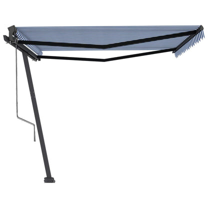 Toldo automático independente 450x350 cm azul e branco