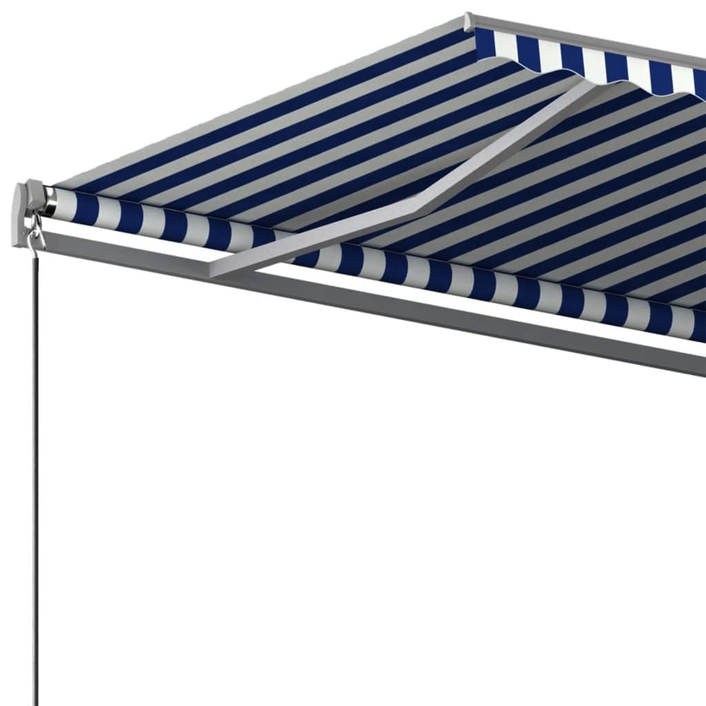 Toldo automático independente 450x350 cm azul e branco