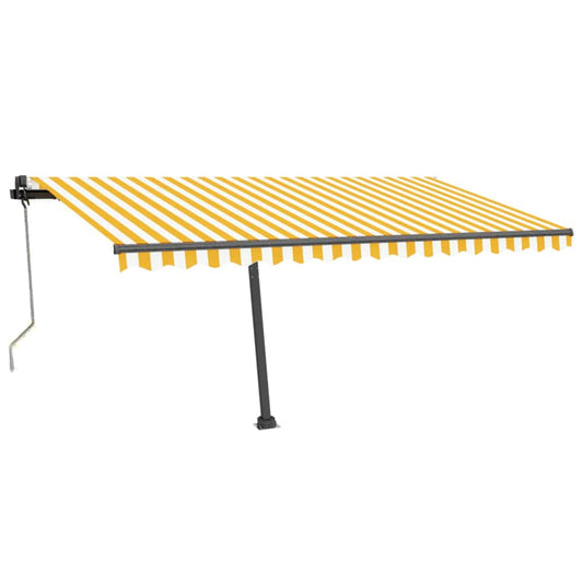 Toldo automático independente 450x350 cm amarelo e branco
