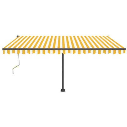 Toldo automático independente 450x350 cm amarelo e branco
