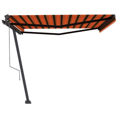 Toldo automático independente 450x350 cm laranja e castanho