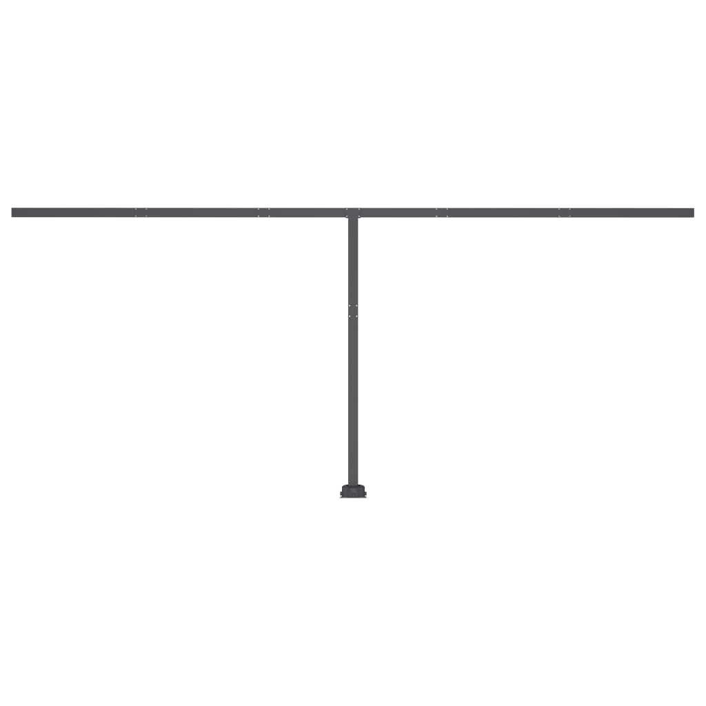 Toldo retrátil manual independente 500x350 cm azul e branco