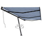 Toldo automático independente 600x350 cm azul e branco