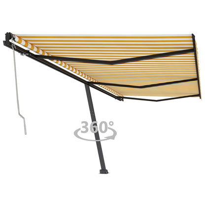 Toldo automático independente 600x350 cm amarelo e branco