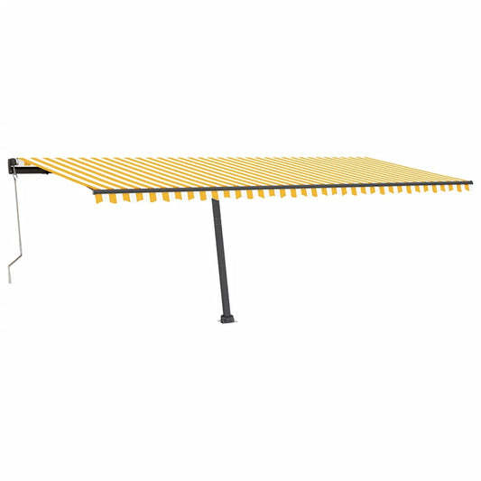 Toldo automático independente 600x350 cm amarelo e branco