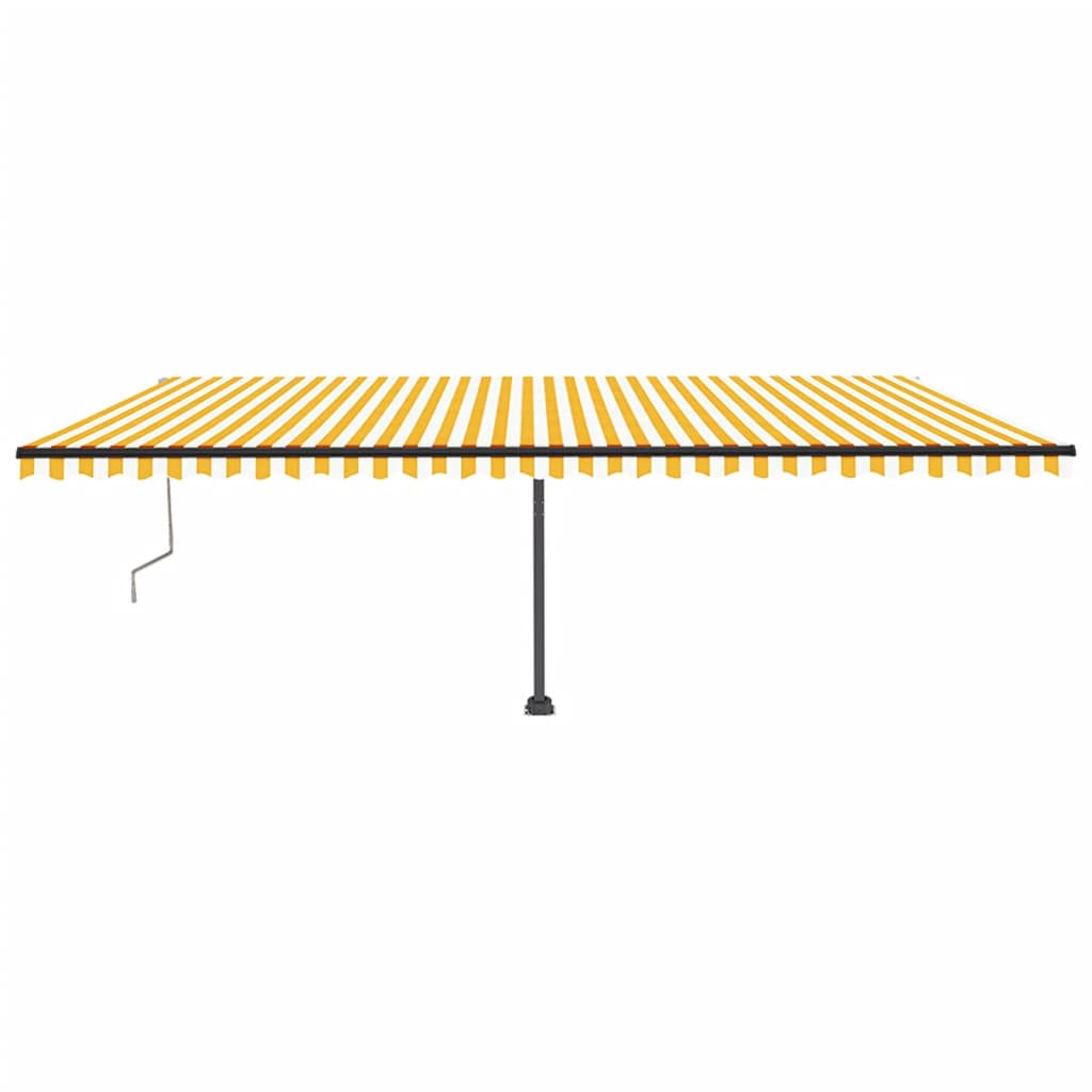 Toldo automático independente 600x350 cm amarelo e branco