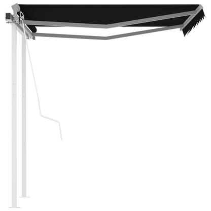 Toldo retrátil automático com postes 3x2,5 m antracite