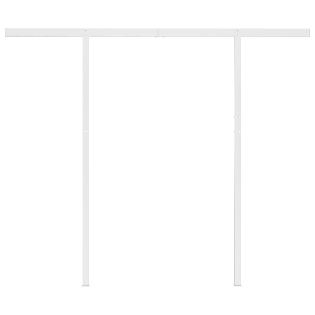 Toldo retrátil automático com postes 3x2,5 m laranja e castanho