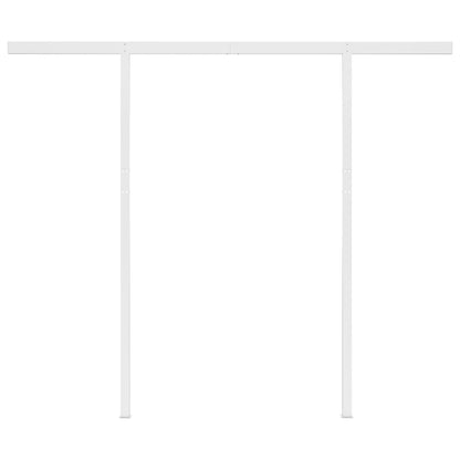 Toldo retrátil automático com postes 3,5x2,5 m azul e branco