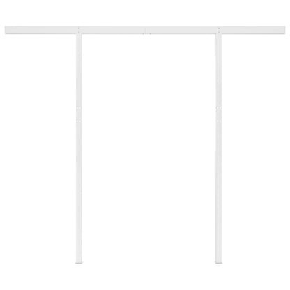 Toldo retrátil automático com postes 3,5x2,5 m laranja/castanho